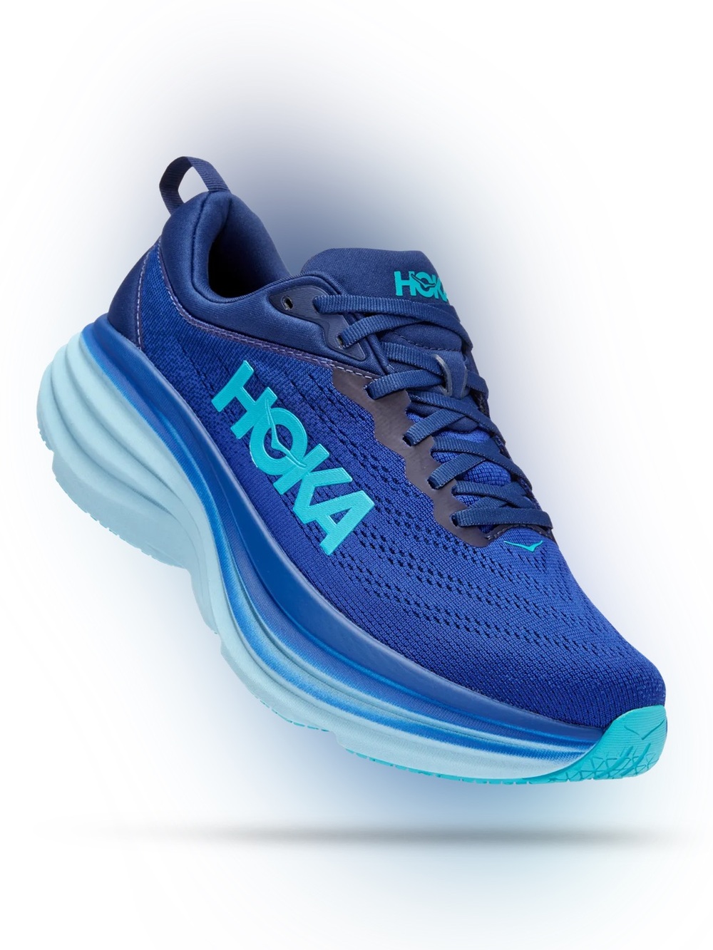 Hoka Men’s Bondi 8 Blue Outer Space Running Shoes 10.5D - Picture 3 of 10